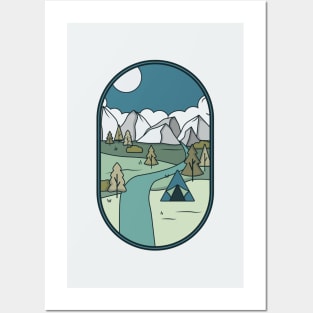 Camping in the mountains | Fathers Day Posters and Art